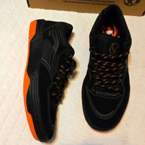 Vans Rowan 2 Skate Men Size 7 Spitfire Pro Impactwaffle Black and Orange 112025 - Picture 3 of 12